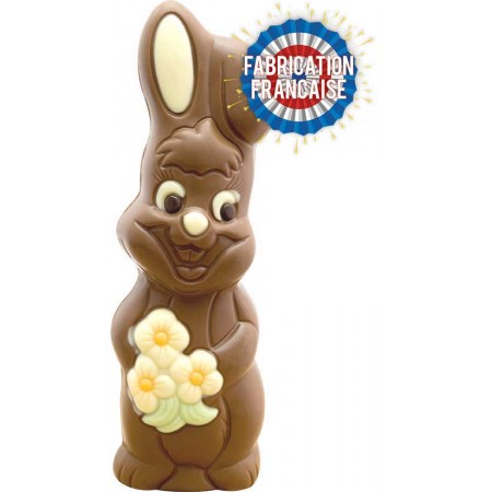 Lapin fleurs chocolat lait