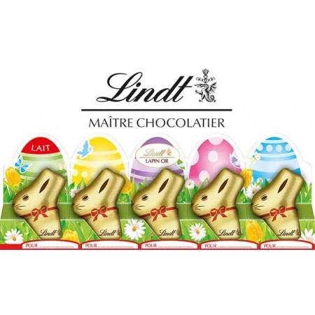 5 Mini Lapin Or chocolat lait
